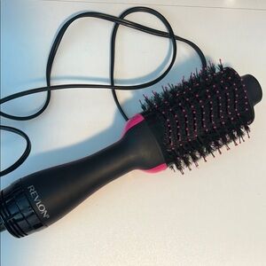 Revlon Black and Pink Hair Styling Brush, used once. Like new!